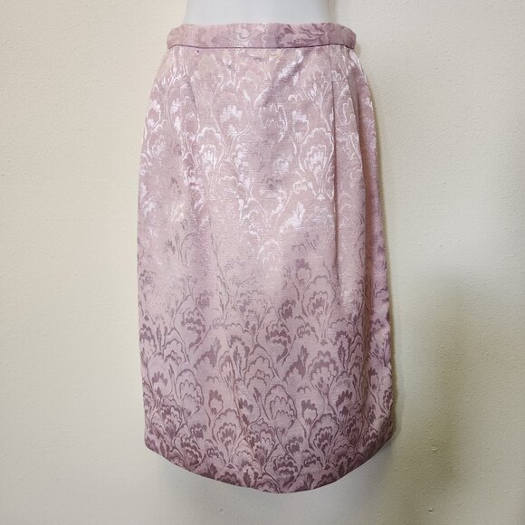 Vintage 2pc Skirt Top In the Mood 10 Pink Floral Lace Boho Fairy Wedding Mother - Picture 4 of 16